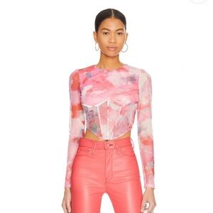 Revolve Mesh Corset Top